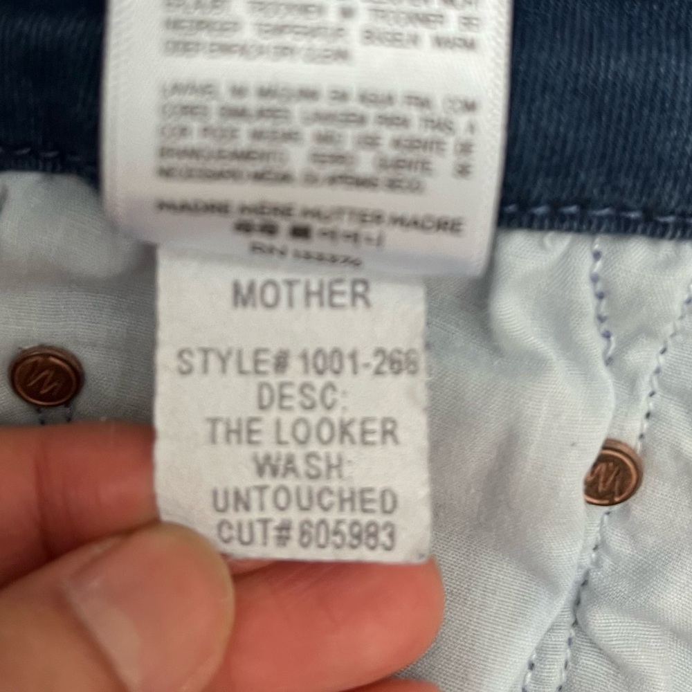 MOTHER The Looker High-Rise Skinny Jeans Untouched Wash Size 30 - Picture 14 of 17